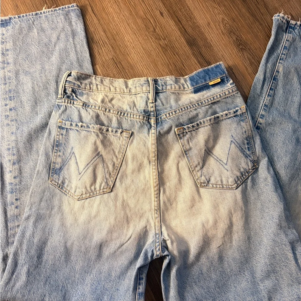 MOTHER Light Blue Straight Leg Jeans - Picture 8 of 11